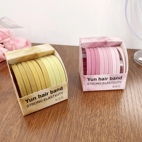Coleteros de Anillo de Toalla de Alta Elasticidad Sin Costuras Colores de Caramelo Diademas Suaves para el Cabello para Mujeres Niñas Accesorios Diarios para el Cabello