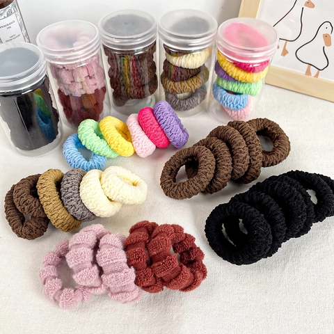 Élastiques à Cheveux Épais sans Couture à Haute Élasticité pour Femmes en Tissu Côtelé Anneaux à Cheveux Durables Accessoires