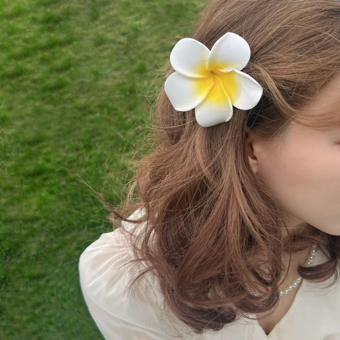 Böhmische Frangipani Haarklammer Schaum Blume Accessoire Für Strand Hochzeit Hawaii Party Urlaub Blumenschmuck Für Damen