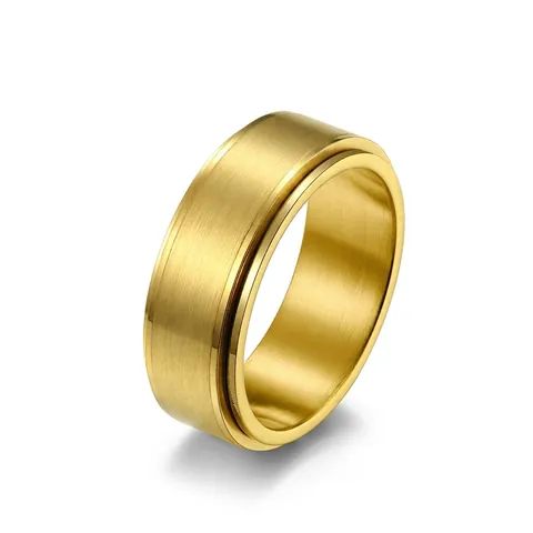 Anello Spinner Minimalista in Acciaio Inossidabile per Uomo Donna Sollievo dallo Stress Anello a Fascia Ruotabile Gioielli di Personalità di Moda