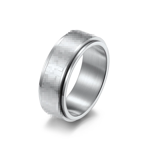 Anello Spinner Minimalista in Acciaio Inossidabile per Uomo Donna Sollievo dallo Stress Anello a Fascia Ruotabile Gioielli di Personalità di Moda