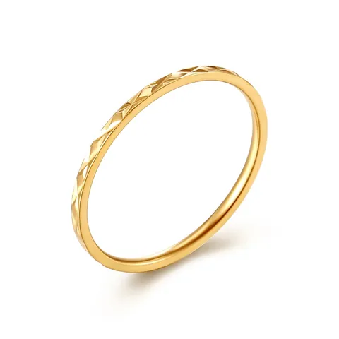 Anello in Acciaio Inossidabile a Rombi Per Donna Sfaccettato Taglio Geometrico Anello Impilabile Casual Festa Gioielli di Moda Regalo