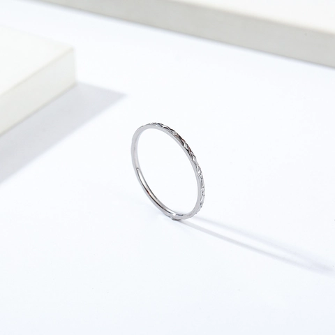 Anello in Acciaio Inossidabile a Rombi Per Donna Sfaccettato Taglio Geometrico Anello Impilabile Casual Festa Gioielli di Moda Regalo