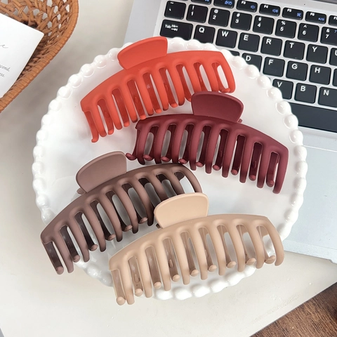 Minimalista Pinza per Capelli Rettangolare Opaca Grande Shark Clip Osso di Drago Accessori per Capelli Donna