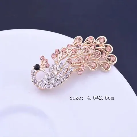 Eleganter Legierung Pfau Brosche Mit Strasssteinen Bunter Emaille Vogel Pin Für Damen Anzug Schal Schmuck Geschenk