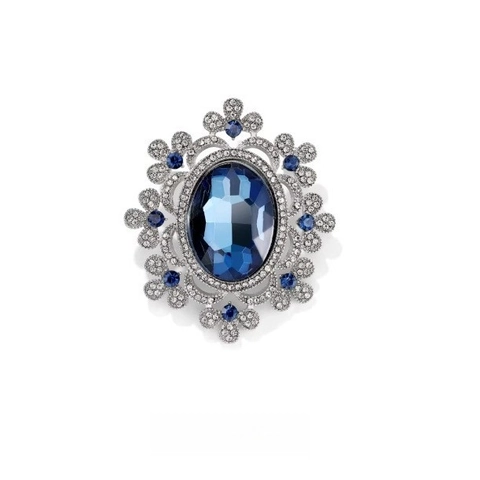 Vintage Palace Zinc Alloy Rhinestone Brooch For Women Elegant Luxurious Crystal Floral Style Suit Corsage Accessories Jewelry