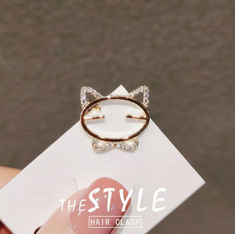 Cute Kitten Rhinestone Brooch Alloy Animal Shape Mini Pin Anti-Exposure Fixed Brooch Fashion Jewelry Accessory For Women