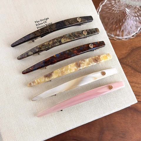 Elegant Acetate Hair Clip Korean Style Minimalist Marble Tortoise Shell Pattern Spring Clip For Women Hair Accessory