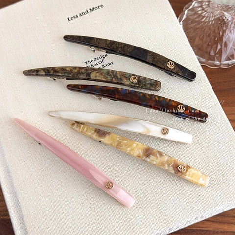 Elegant Acetate Hair Clip Korean Style Minimalist Marble Tortoise Shell Pattern Spring Clip For Women Hair Accessory