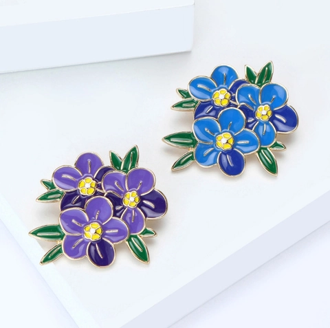 Lussuosa Spilla in Lega Smaltata a Forma di Fiore e Farfalla per Donna Vintage Placcata Oro Spilla da Risvolto Floreale per Abito