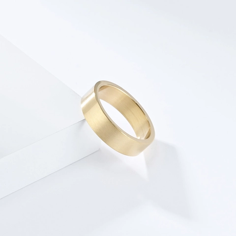 Bague en Acier Inoxydable Mat Brossé Minimaliste pour Homme Femme Unisexe Punk Gothique Bijoux de Mode Cadeau