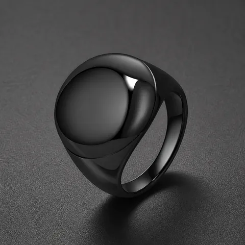 Anello a Cupola in Acciaio Inossidabile Minimalista per Uomo Donna Fascia Liscia Bombata Lucidata a Specchio Gioielli Moda Unisex