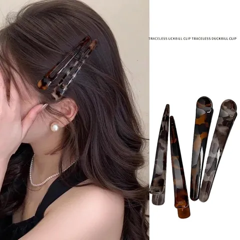 Vintage Leopardenmuster Schildpatt Haarclips Harz Schnabelclips Rutschfeste Haarnadel Für Damen Haarstyling Accessoires