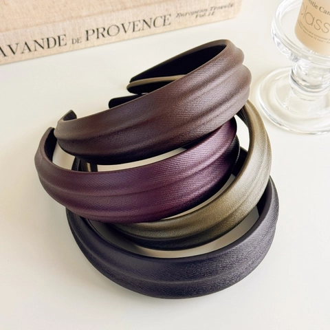 Korean Style Solid Color Cloth Wide Headband Thickened Twisted Hair Hoop Elegant Retro Fashion Hair Accessories For Women