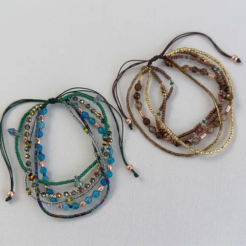 Böhmisches Ethno Stil Mehrlagiges Perlenarmband Handgewebtes Verstellbares Schnur Handkette Für Damen Vintage Schmuck