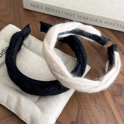 Handgefertigt Strickwolle Verdrehte Zopf Stirnband Für Damen Weich Dick High Top Haarband Für Gesicht Waschen Winter Haarschmuck