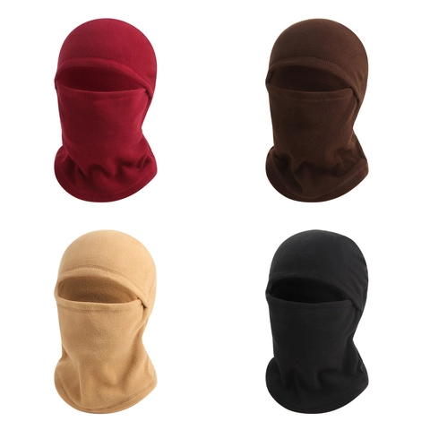 Passamontagna Termico Invernale Unisex Maschera Facciale in Pile Antivento Cappuccio per Ciclismo all'Aperto Scaldacollo Berretto