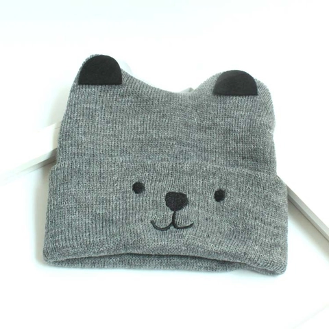 Berretto in Maglia Orso per Bambini Cappello Invernale Caldo Protezione Orecchie Carino Cartone Animato Animale per Neonati Ragazzi Ragazze