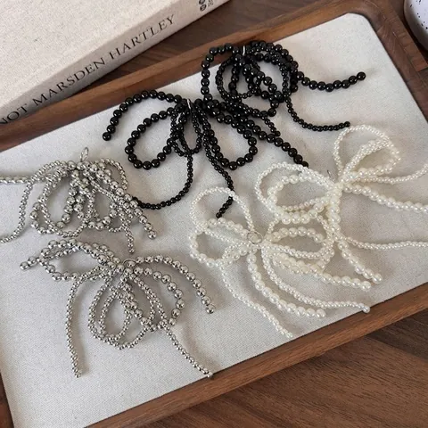 Ciondoli Per Scarpe Con Fiocco Di Künstliche Perle Fatti A Mano Fibbie Per Scarpe Con Frange Per Sneaker Elegante Moda Coreana Accessori Per Calzature Donna