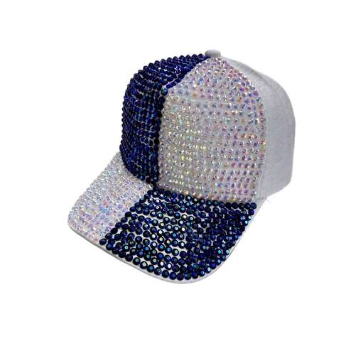 Luxus Strass Schachbrett Baseballkappe Bling Patchwork Snapback Hut Modisch Atmungsaktiv Sonnenschutz Hip Hop Verstellbare Kopfbedeckung Für Damen