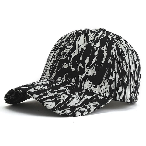 Berretto da Baseball Unisex Motivo Marmo Streetwear Graffiti Stampato Protezione Solare Regolabile Hip Hop Trucker Hat per Uomo Donna