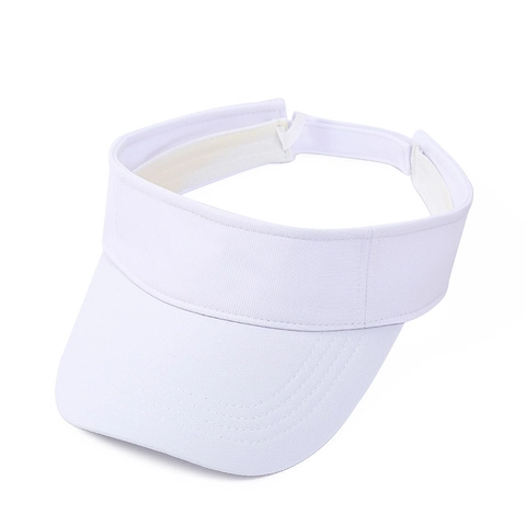 Visera de Sol de Poliéster Transpirable Unisex Ajustable Color Sólido Gorra de Tenis Deportiva para Correr al Aire Libre