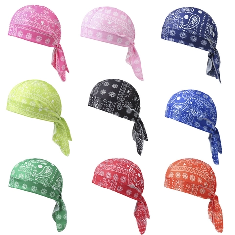 Cappello da Pirata Paisley Elastico Durag Traspirante Bandana Con Motivo a Fiocchi di Neve Berretto da Ciclismo per Uomo Donna