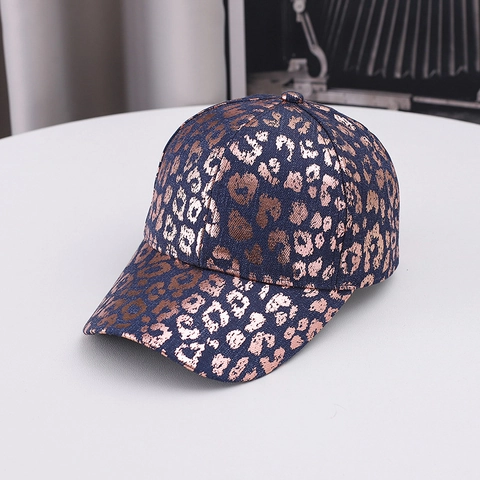 Mode Luipaardprint Honkbalpet Dames Heren Met Metaalachtig Dierenpatroon Katoen Verstelbaar Outdoor Hip Hop Zonnehoed Accessoire