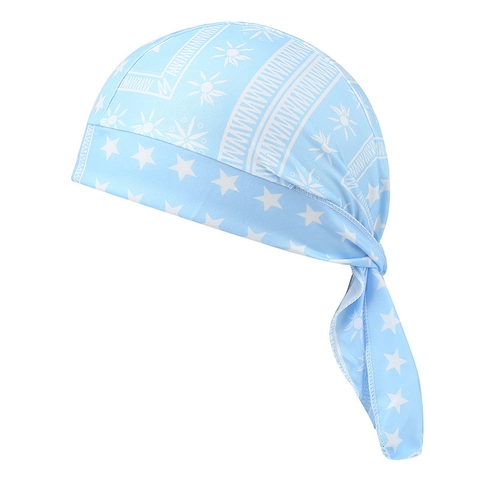 Hip Hop Durag Pirate Hat For Men Women Polyester Spandex Digital Print Paisley Star Pattern Adjustable Cycling Bandana
