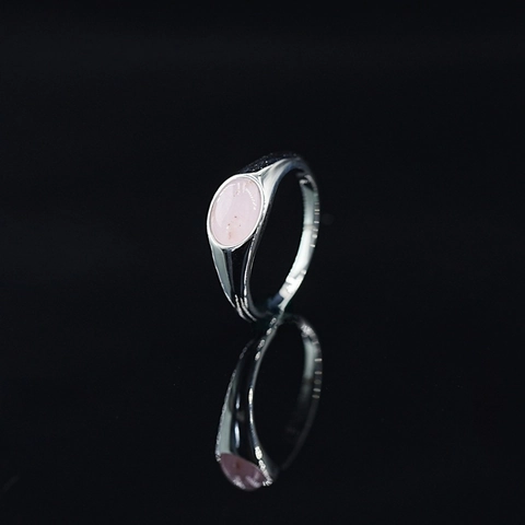 Roestvrijstalen Ovalen Kunstmatige Edelsteen Zegelring Retro Minimalistische Gepolijste Bandring Trendy Sieraden Voor Dames Heren