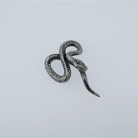 Collar con Colgante de Serpiente de Acero de Titanio Vintage para Hombre Mujer Gótico Punk Hip Hop Joyería de Acero Inoxidable