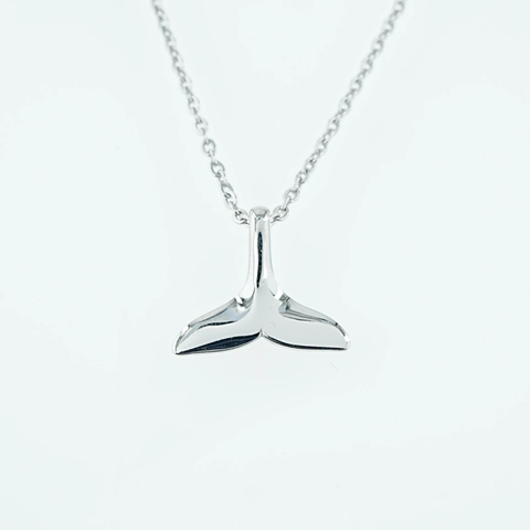 Titanium Staal Walvisstaart Hanger Halsketting Voor Vrouwen Parelmoer Ingelegde Walvisstaart Sleutelbeen Ketting Sieraden
