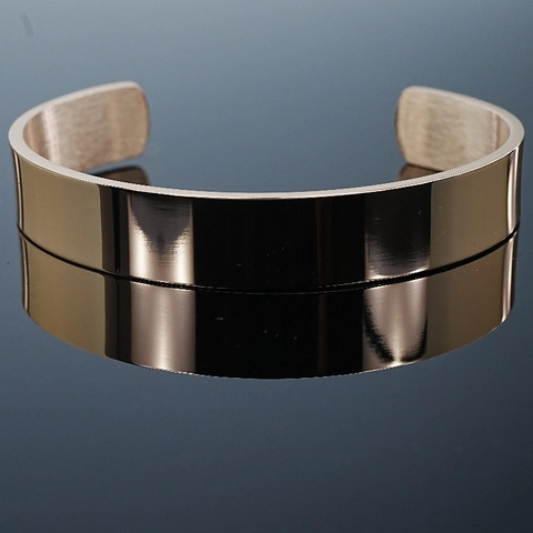 Minimalist Stainless Steel Open Cuff Bracelet For Men Women Mirror Polished Plain Metal Bangle Hip Hop Adjustable Jewelry Gift