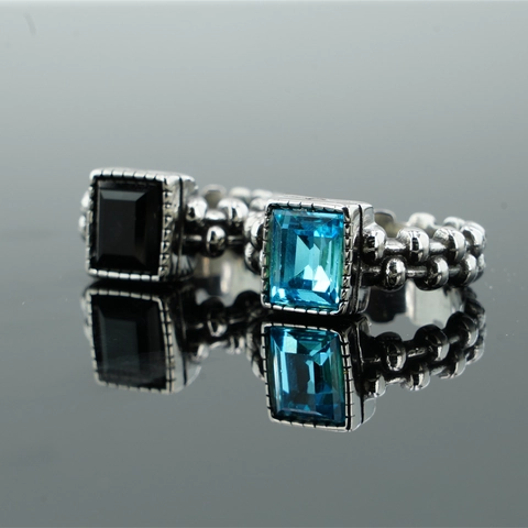 Vintage Roestvrij Staal Smaragdgeslepen Zirconia Zegelring Voor Heren Dames Punk Retro Zwarte Agaat Tijgeroog Strass Band Sieraden