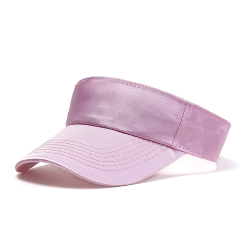 Satin Sun Visor Hat Sporty Breathable Adjustable Outdoor Running Beach UV Protection Cap For Men Women Solid Color Visor