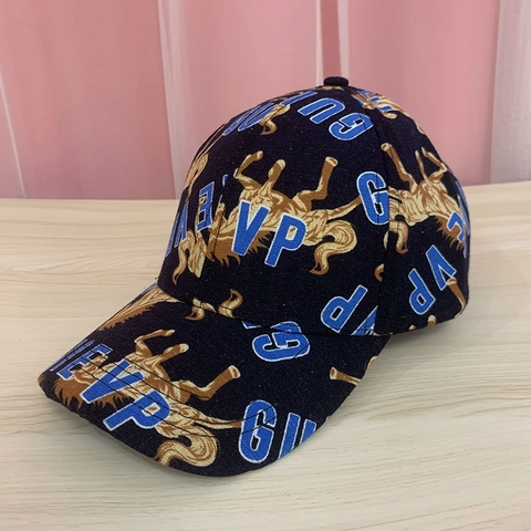Cappellino da Baseball con Stampa All-over di Cavallo e Lettere Cappello da Sole Casual all'aperto per Uomo Donna Cappello alla Moda Regolabile