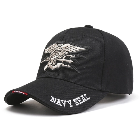Taktische Navy SEALs Bestickte Baumwolle Baseballkappe Outdoor Sonnenschutz Militärstil Verstellbarer Schattenhut Für Herren