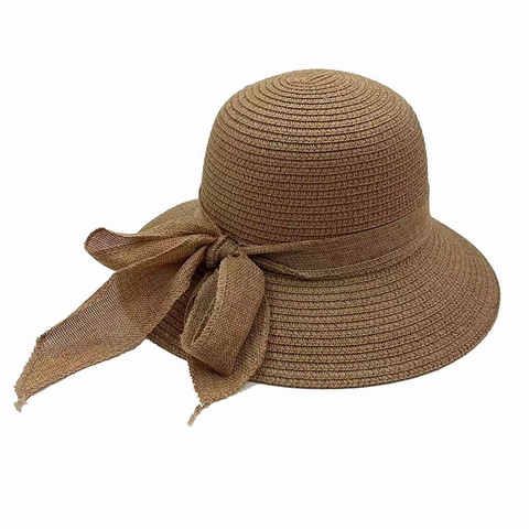 Damen Sommer Strohhut Elegant Schleife Breitkrempiger Strandhut Für Urlaub Atmungsaktiv Papierstroh Sonnenschutz Kappe