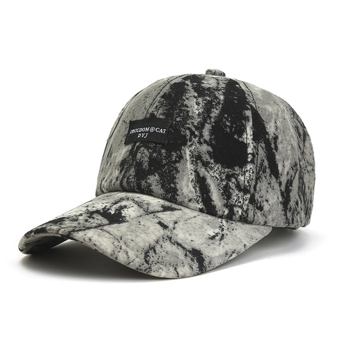 Berretto da Baseball Mimetico Unisex Ricamo Lettere Etichetta Tesa Estesa Protezione Solare Outdoor Poliestere Cappello Regolabile