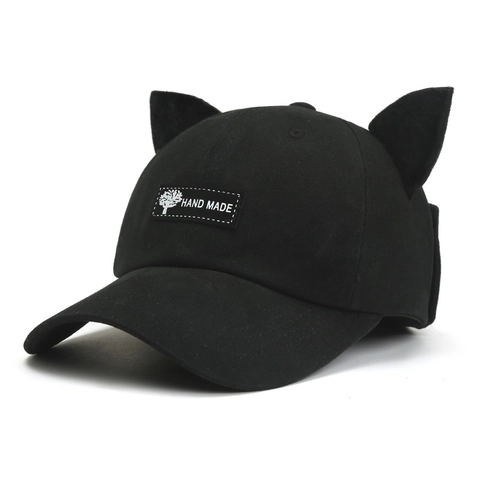 Kinder Honkbalpet In Pilotenstijl Met Schattige Kattenoren En Decoratieve Bril Trendy Polyester Zonnehoed