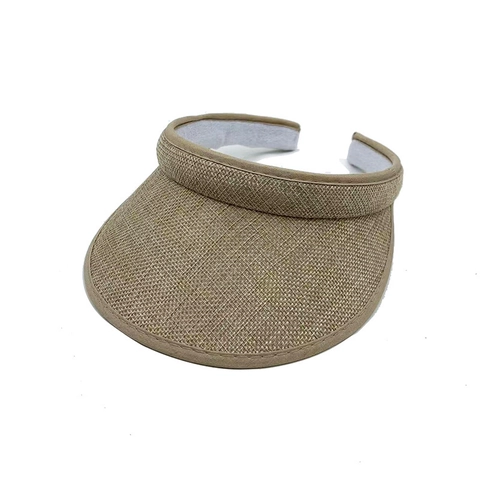 Kids Summer Straw Sun Visor Hat Breathable Empty Top UV Protection Beach Cap For Boys Girls Travel Outdoor Sport Hat
