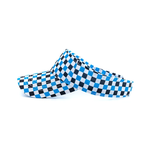 Schachbrettmuster Visierhut Für Damen Baumwollmischung Leer Top Sporthut Sommer Outdoor Sonnenschutz Verstellbarer Strandhut