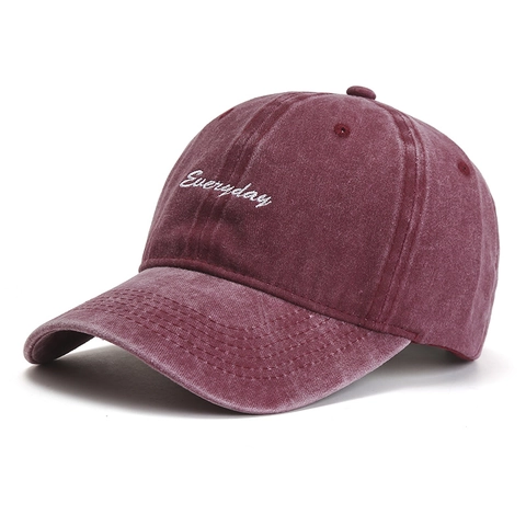 Gewaschene Baumwolle Baseballkappe Für Herren Damen Vintage Distressed Bestickt Buchstabe Everyday Verstellbare Outdoor Sonnenhut
