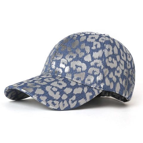 Dames Metallic Luipaardprint Honkbalpet Polyester Verstelbaar Zonbescherming Outdoor Streetwear Mode Hoed