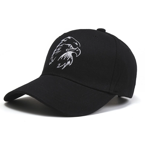 Adlerkopf Stickerei Baumwolle Baseballkappe Sonnenschutz Atmungsaktiv Outdoor Sport Hip Hop Hut Für Herren Damen Verstellbar