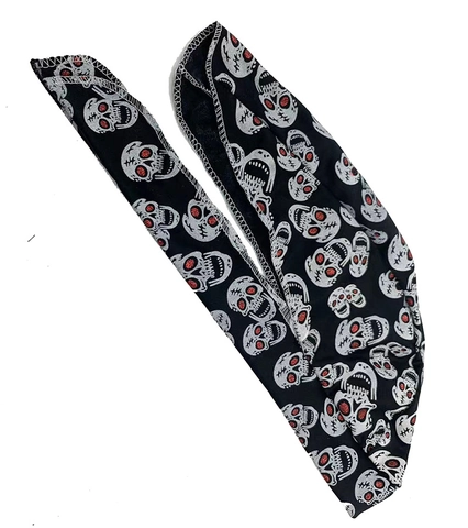 Unisex Punk Schedel Print Piratenhoed Durag Bandana Acryl Hoofddoek Voor Outdoor Wielrennen Halloween Feest Performance
