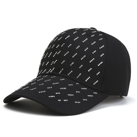 Mode Koreanischen Stil Strass Baseball-Kappe Atmungsaktive Sonnenschutz Polyester Outdoor Sport Verstellbare Trucker Hat Für Unisex