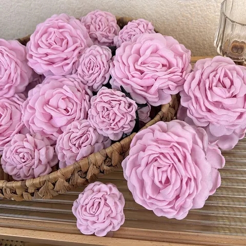 Elegant Fabric Rose Flower Hair Clip For Women Handmade 3D Floral Duckbill Clip Hair Claw Accessory Party Hair Styling Headwear