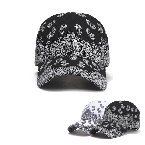 Gorra de Béisbol Unisex con Estampado de Bandana Paisley Ajustable Mezcla de Algodón Sombrero de Sol Retro Streetwear Accesorios de Moda