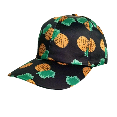 Casquette de Baseball en Coton à Imprimé Ananas pour Femmes Style Coréen Motif de Fruits Protection Solaire Chapeau de Soleil Été